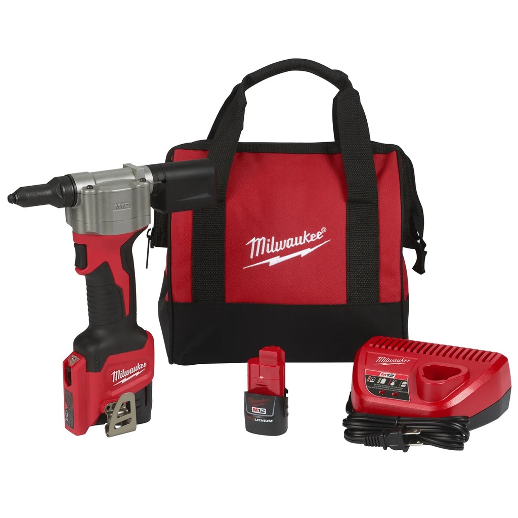 Milwaukee 2550-22 M12 Rivet Tool Kit - High-Capacity Performance