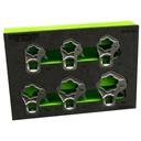 VIM Tools 5 PC. 3/8'' DR. RATCHETING FLARE NUT SET (15, 16, 17, 18, 19MM)