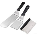 Premium Stainless Steel Spatula Set for Grilling - BBQ Tools With