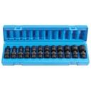 Grey Pneumatic 1212USD 12Pc 3/8" Drive Semi Deep SAE Univ Impact Socket Set