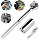 Socket Wrench Universal Socket Wrench Set with Drill Adapter, Compatible with All Types of Nuts - 7Mm to 19Mm, 3 in 1 Multipurpose Ratchet Socket Set