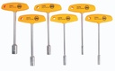 Wiha Ergonomic Comfort Grip T-Handle Inch Nut Driver Set 6 Piece