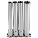 Performance Tool W80602 4Pc 3/8 Drive Met Extra Deep Wall 6Pt Socket Set for Precision Fastening and Durability - Ideal for Automotive and Industrial Applications
