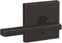 SCHLAGE Custom FC21 LAT 716 COL Latitude Lever with Collins Trim Hall-Closet and Bed-Bath Lock, Aged Bronze