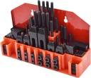 PET-U 58 Pc 7/16 Inch T-Slot Hold down Clamp Clamping Kit Mill Machinist Set Replacement for Bridgeport Milling Machine with Plastic Storage Box (3/8-16)