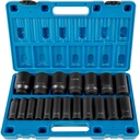 VEVOR Impact Socket Set 1/2 Inches 19 Piece Impact Sockets, Deep Impact Socket, 6-Point Sockets, Rugged Construction, Cr-V, 1/2Inches Drive Socket Set Impact 3/8 Inch - 1-1/2 Inch, with a Storage Cage