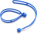 Blubird Rapid Tie Adjustable Strap, 15" Expandable Heavy Duty Indoor Outdoor Ball Ties Cord (UV Resistant, No Recoil like Bungee Cord, Made in USA) - Blue - 10Pk
