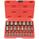 Neiko 04204A Hex-Head Multispline Screw and Bolt Extractor Set, Easy-Out Screw Extraction, Broken Bolt Remover, Stripped Fastener Tool, 1/8 Inch to 7/8 Inch in 1/32-Inch Increments, Crmo, 25 Pieces