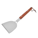 Wood Handle Portable Ergonomically Stainless Steel Griddle Spatula Turner Dinner Kitchen Supplies Sturdy Cooking Polished Grill