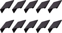 Design House 206623-BLK Edge Cabinet Finger Pull, 10-Pack, 1.06-Inch C-C, Matte Black, 10 Piece