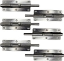 NU-SET 5-3/4 Inch Zinc Plated Sliding Barrel Bolt, Keyless Entry, Easy Installation Door and Gate Latch with Screws, Pack of 6