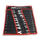 DNA Motoring TOOLS-00089 DNA MOTORING 22 Pcs Chome Vanadium Steel Metric Flex Head 72 Tooth Ratcheting Wrenches Repair Tool Kit+Foldable Hangable Pouch