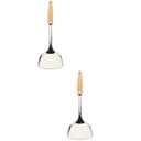 2 Count Non Stick Cooking Utensils Stainless Steel Cookware for Kitchen Metal Shovel Spatula
