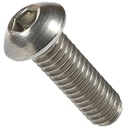 Socket Button Head Cap Screw, 1/4-20 X 2 1/2", Stainless Steel 18-8, Hex Socket (Quantity: 100) Coarse Thread, 1/4 Inch Hexagonal Allen Bolt, Length: 2 1/2 Inch, Partial Thread