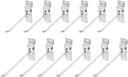 MECCANIXITY 4/6 Inch Slat Wall Hooks, 16Pcs Metal Slat Wall Panel Accessories Slat Board Hanging Hooks Garage Organizers Slat Wall Pegs for Garage Stores Shops Retail Display, Silver