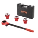 BENTISM Ratchet Pipe Threader Kit, 1/2" NPT, 3/4" NPT, 1" NPT Manual Ratcheting Pipe Threader, Portable Pipe Threading Tool Set with 3PCS NPT Dies for Galvanized Aluminum Iron Copper Pipes