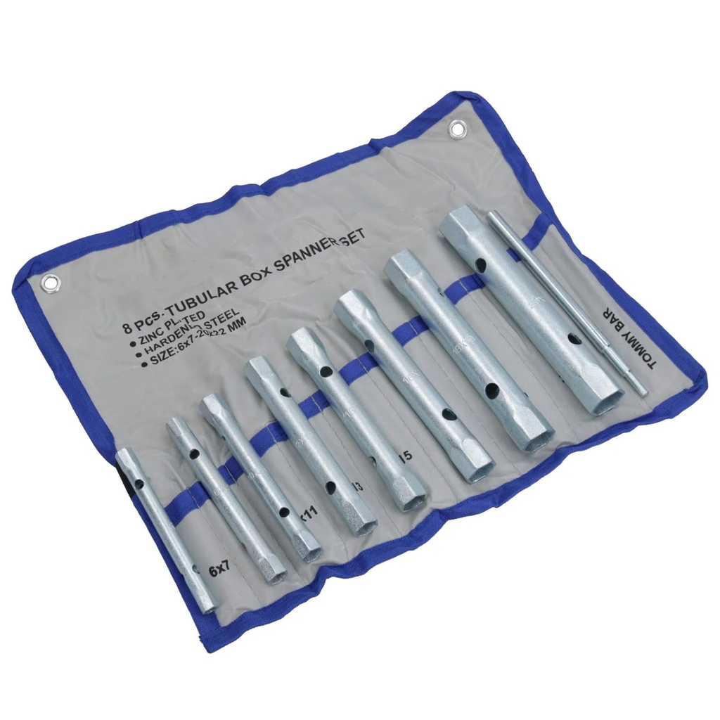 Metric Box Spanner Wrench Set - 8PC Durable Tool Set