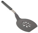 Homi Styles Jumbo Nylon Pancake Spatula | Wide Non-Stick Slotted Blade with Floral Cut-Out Design - Great for Pancake Flipper, and Egg Turner | 15 X 6.5 Inches (Gray)