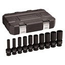 Gearwrench 84943N - 10-Piece 1/2" Drive SAE 6-Point Deep Impact Universal Joint Set