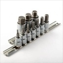 12 Pc 3/8" and 1/2" Drive SAE Standard Hex Bit Allen Key Socket Tool Set Hexagon