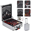 799Pcs Sturdy Aluminum Trolley Case Tool Set Auto Mechanics Wrench Ratchet Socket Kit Organizer Chest Wheeled Carry Box