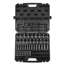 SKYSHALO Impact Sockets Set 90Pcs 6-Point 3/8In Drive Bit Ratchet Tool Kit Case