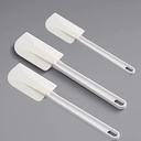 (Set of 3) White Spatulas, 10’’, 14” and 16” Non-Stick Silicone Scrapers, Commercial Rubber Kitchen Scraper Spatulas for Cooking, Baking, Mixing by ZHOUJIA