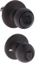 Kwikset Polo Entry Door Knob with Lock and Key, Secure Keyed Handle Exterior Doorlock, Doorknob for Front Entrance and Bedrooms in Venetian Bronze