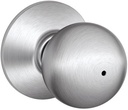 SCHLAGE F40ORB626 Orbit Privacy Knob, Satin Chrome