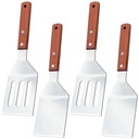LIEISFEPER 4 Pack Fish Egg Grill Spatula Slotted Spatula for Cooking BBQ