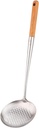 Wok Spatula and Ladle Tool Set, 17Inches Spatula for Wok, 304 Stainless Steel Wok Spatula