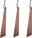 Muso Wood 9.8" Teak Wood Spatula for Cooking, Small Wood Flipper, Non-Stick Spatula Set, Multi-Purpose Spatulas for Flipping, Serving, Scraping & Turning (Set of 3)