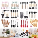 4 Pcs Kitchen Cooking Silicone Spatula Set Heat Resistant Turners Scraper Baking Cooking Utensils for Cooking, Mixing, DIY Cake, Cake Shop, Restaurant