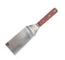 Sunrise Kitchen Supply Stainless Steel Turner Spatula & Meat Fork with Wood Handle (6" X 3" Spatula)