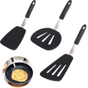 3PCS 2022 Upgraded Silicone Spatulas Set for Nonstick Cookware, Kitchen Spatulas Silicone Heat Resistant 600 F, Pancake Fish Turner, Burger Egg Cookware