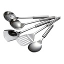Sifdseng 5Pcs/Set Stainless Steel Kitchen Cooking Tools Utensil Set Spatula Spoon Scoop Happy Father'S Day Decorations Black and Red Father Day Gifts from Son in Spanish Father Day Decorations