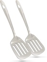 Ram Pro Stainless Steel Slotted Serving Turner Sturdy and Durable Features Hole in Handle for Easy Hanging Ideal for Use in Buffets and Parties (Pack of 2)