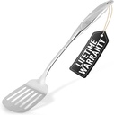 Zulay Kitchen 14.8 Inch Slotted Turner - Stainless Steel Heavy Duty Metal Spatula with Easy Grip Handle
