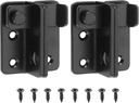 Uxcell 2Pcs Flip Gate Latches, 62Mm Stainless Steel Slide Bolt Latch Door Lock Catch with Padlock Hole for Barn Cabinet Pet Cage Wood Fence Garage Window (Left Open, Black)