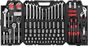 248 Pieces Mechanics Tool Set, General Purpose Mixed Sockets and Wrenches, Hand Tool Set Auto Repair Tool Kit with Storage Case