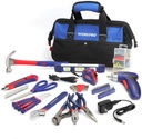 WORKPRO 125-Piece Household Tool Kit – 3.6V Rechargeable Screwdriver & Home Repair Basic Tool Set with 13-Inch Easy Carrying Tools Bag, 125 Pcs (W009068A)