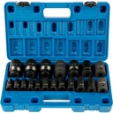 VEVOR Impact Socket Set 1/2", 19 Piece Impact Sockets, Standard Socket Assortment, 1/2 " Drive Socket Set Impact Standard SAE (3/8" to 1-1/2" ) 6-Point Hex Sockets