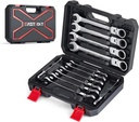 Eastvolt 12-Piece Flex-Head Ratcheting Wrench Set, Metric 8Mm-19Mm, Combination Ended Spanner Kits, Chrome Vanadium Steel with Toolbox