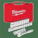 Milwaukee Tool 3/8" Drive 28Pc Ratchet & Socket Set- SAE