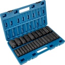 VEVOR Impact Socket Set 1/2 Inches 26 Piece Impact Sockets, Deep Socket, 6-Point Sockets, Rugged Construction, Cr-V, 1/2 Inches Drive Socket Set Impact Metric 10 Mm - 36 Mm, with a Storage Cage