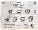 Ninja Everclad 12-Piece Tri-Ply Commercial-Grade Stainless Steel Cookware C99000A