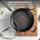 T-Fal Ultimate Hard Anodized Non-Stick Cookware, 12 Inch Fry Pan with Lid, Grey