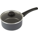 Goodcook Everyday Sauce Pan W/Lid, 3 Quart, Black