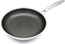9 Inch Hexagon Surface Hybrid Stainless Steel Frying Pan