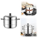 Special Offer! Kingtowag Bakeware, 28Cm Thick Stainless Steel Double Layer Steamer, 1*Pot, Kitchen Fork, Fashion Trends, Clearance!
